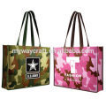 fashion camouflage pattern pp non-woven handle bag